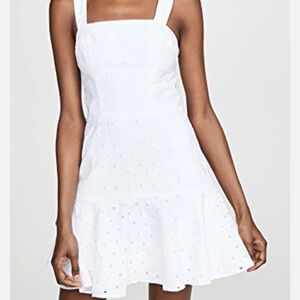 Amanda Uprichard ANNALISE DRESS IN WHITE EYELET
